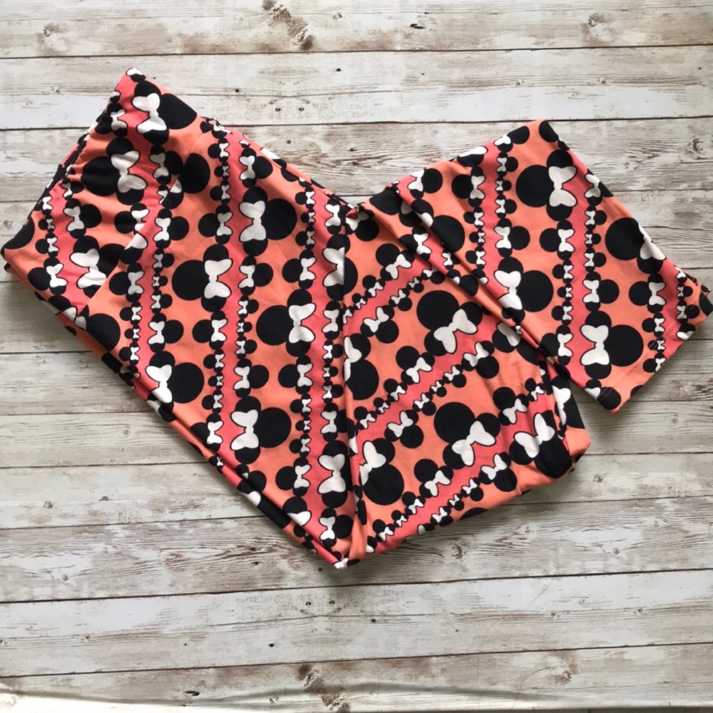 LulaRoe Disney Minnie Mouse leggings Like NEW OS - Picture 2 of 6